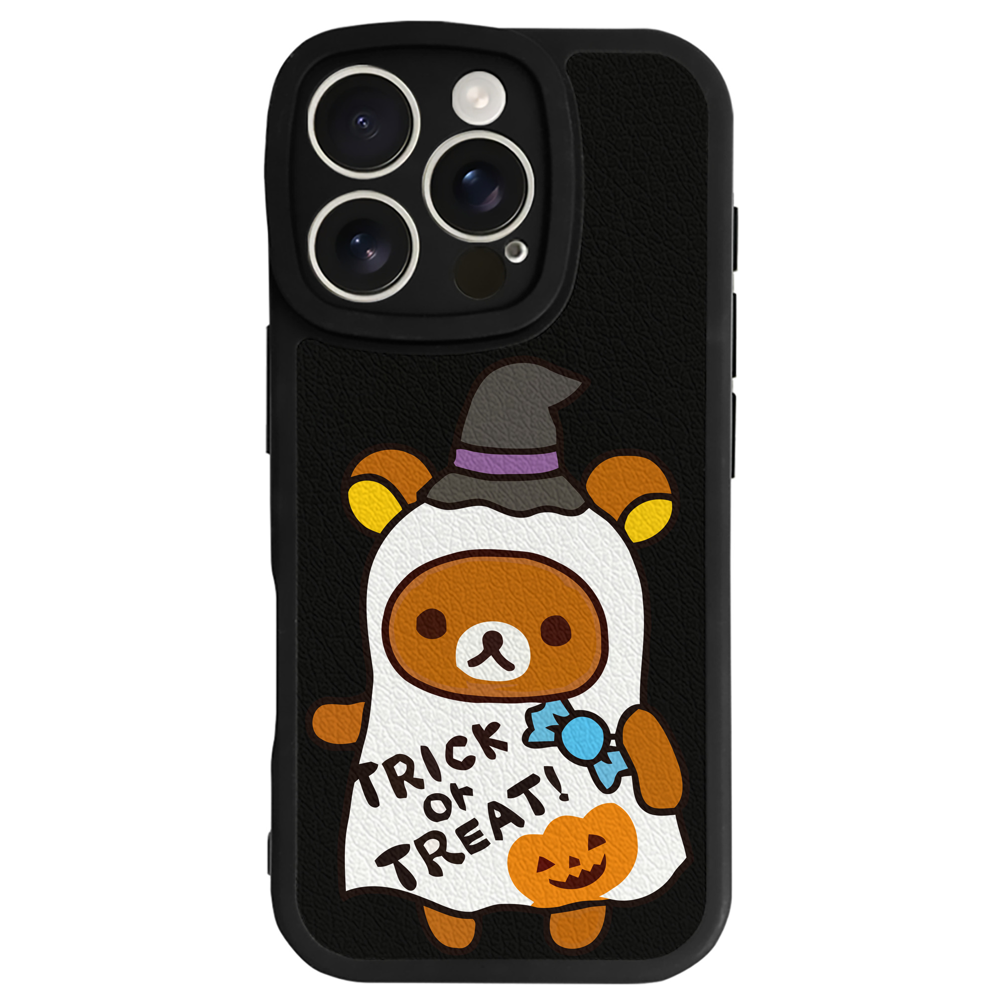 （画像用） リラックマ リラックマ キイロイトリ Rilakkuma Korilakkuma Kiiroitori 【iPhone 16シリーズ対応】シリコンスマホケース（レザー調） 材質：シリコン